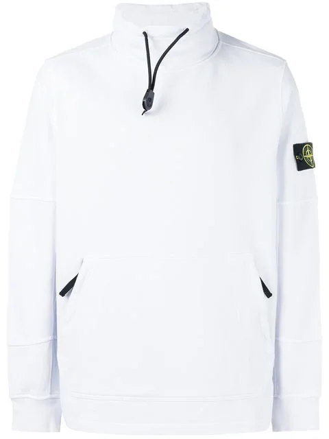 stone island drawstring neck sweatshirt