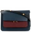 Marni Blue And Brown Trunk Medium Leather Shoulder Bag