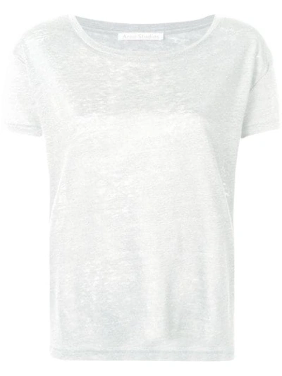 Acne Studios Eldora Linen T-shirt In White