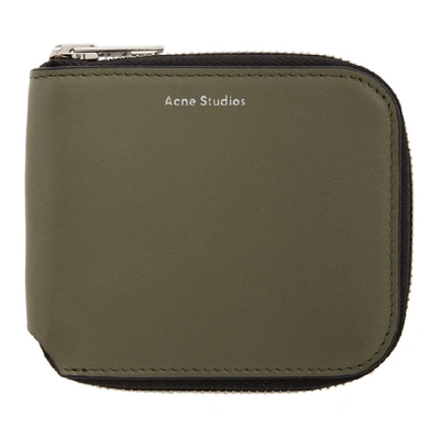 Acne Studios Kei S Compact Wallet - Green In Dark Green
