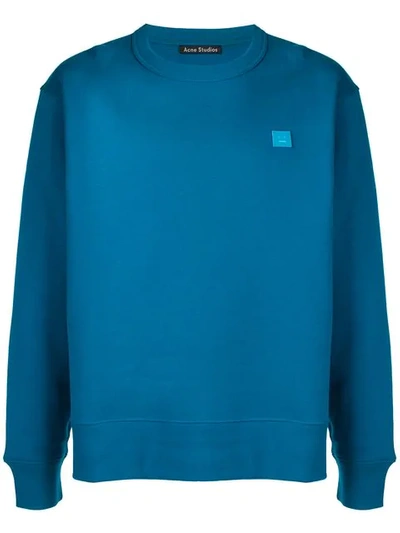 Acne Studios Fairview Face Sweatshirt - Blue