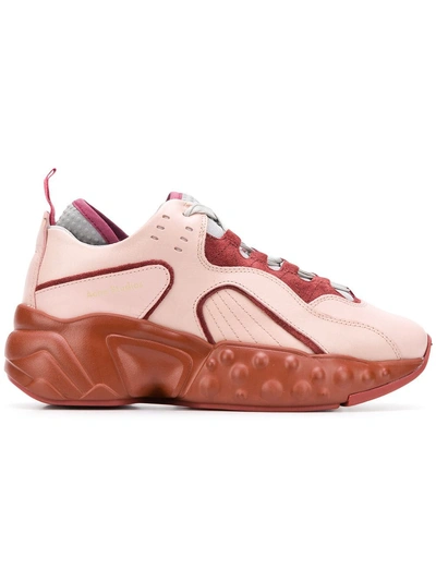 Acne Studios Manhattan Nappa Leather Sneakers - Red