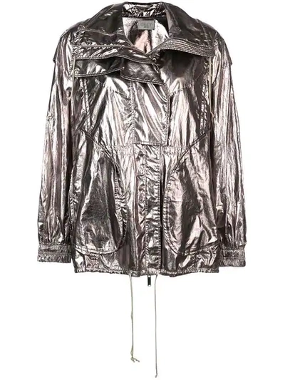 Jason Wu Metallic Structured Jacket In Silver