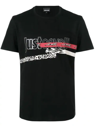 Just Cavalli Cavalli Class Logo T Shirt Black