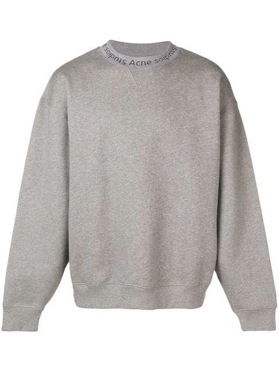 Acne Studios Flogho Sweatshirt In Grey