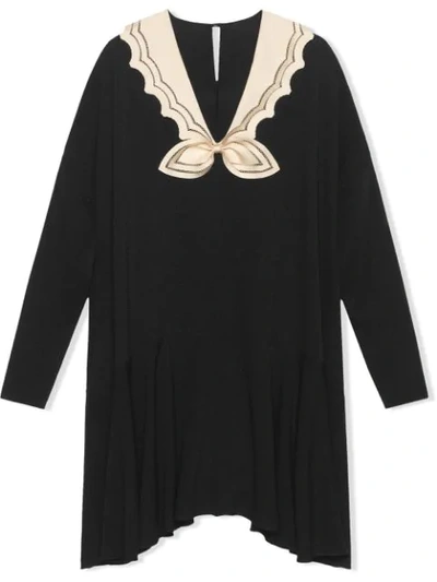 Gucci Short Sablé Dress In Black