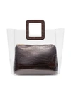 Staud Brown Shirley Leather And Pvc Tote Bag