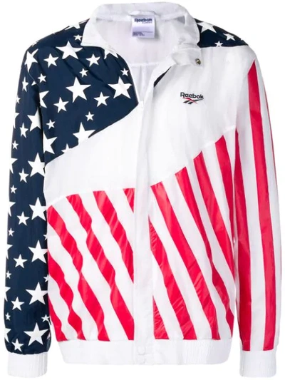 Reebok Flag Lightweight Jacket In White