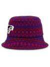 Prada Zigzag Logo Bucket Hat In Purple