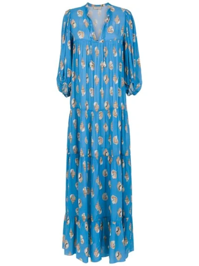 Adriana Degreas Conchiglie Oversized Dress - Blue