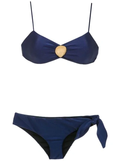 Adriana Degreas Concha Bikini Set In Blue