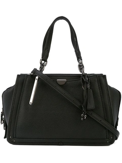 Coach Dreamer Pebbled Leather Bag In Black