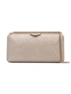 Jimmy Choo Dusty Glitter Ellipse Clutch Bag In Gold