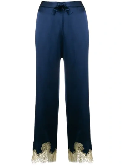 Gilda & Pearl Gina Pyjama Style Trousers In Blue