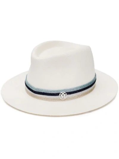 Maison Michel Andre Fedora Hat In White