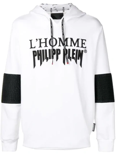 Philipp Plein Hooded Sweatshirt In White