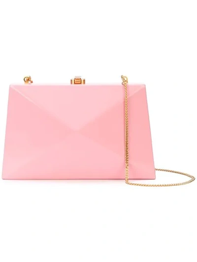 Rocio Square Shaped Clutch Bag In Pink