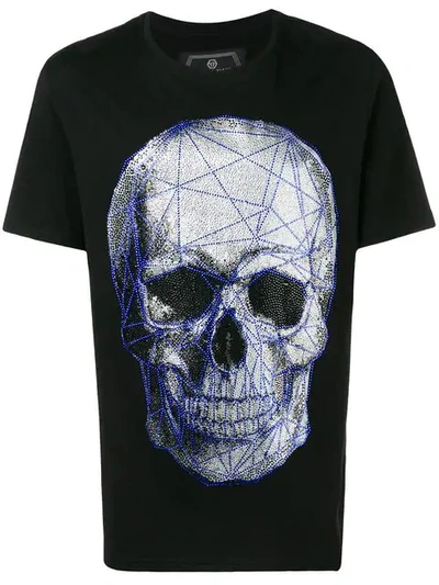 Philipp Plein T-shirt Mit Totenkopf-print In Black