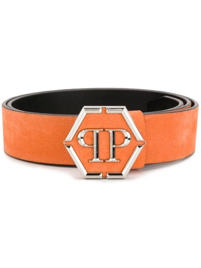 Philipp Plein Statement Logo Belt In Orange ModeSens