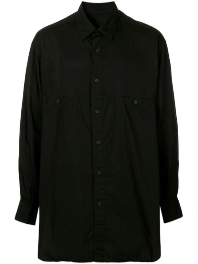Yohji Yamamoto Panelled Shirt In Black