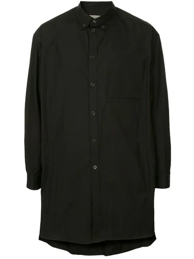 Yohji Yamamoto Long Length Shirt In Black