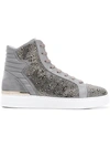 Philipp Plein Crystal Embellished Sneakers In Grey