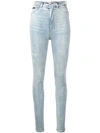 Philipp Plein Super High Waist Jeans In Blue