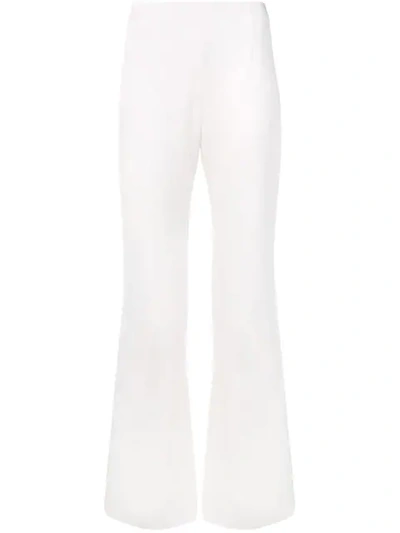 Galvan Flared Trousers In White