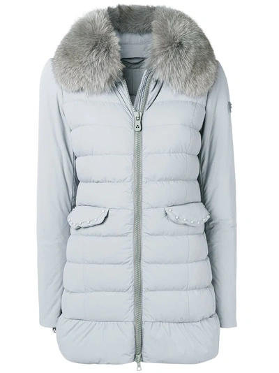 Peuterey Fur Collar Padded Coat - Grey