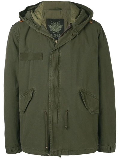 Mr & Mrs Italy Customisable Midi Parka With Patches In Green