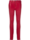 J Brand Skinny Trousers In Red