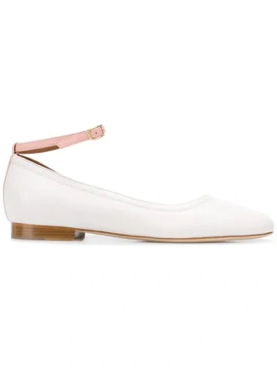 Malone Souliers Rowena Ballerinas In White