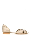 Sarah Chofakian Metallic Flat Sandals