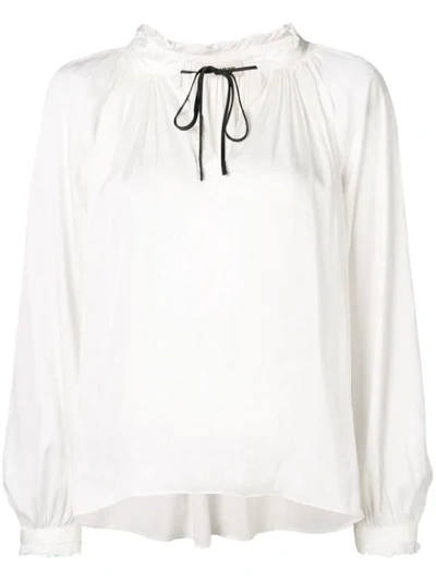 Zadig & Voltaire Theresa Satin Tunic Top In White