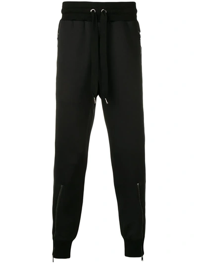 Dolce & Gabbana Zip Detail Track Pants In Black