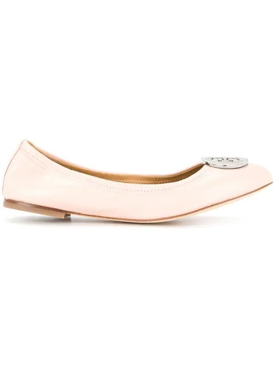 Tory Burch Liana Ballerinas In Pink