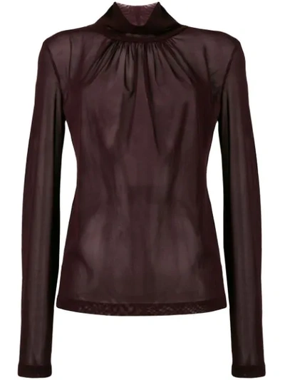 Victoria Beckham Chiffon Blouse In Purple