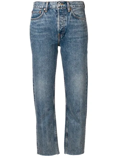Re/done Stove Pipe Jeans In Blue