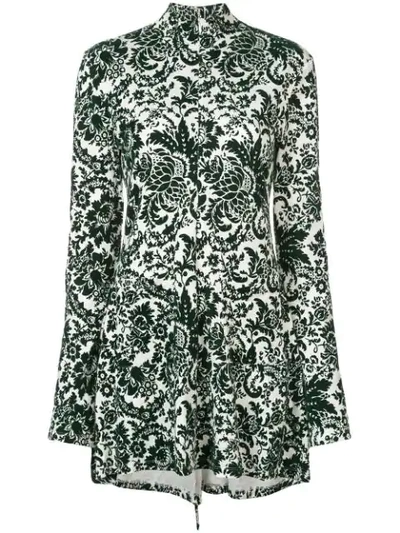 Rosie Assoulin Paisley Printed Mini Dress In 300-forest