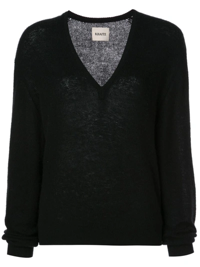 Khaite Cashmere-blend Sweater In Black