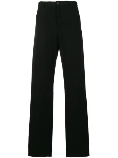 Individual Sentiments Woven Straight Leg Trousers In Black