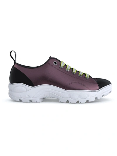 Swear Nori Lace Up Sneakers In White/black/purple