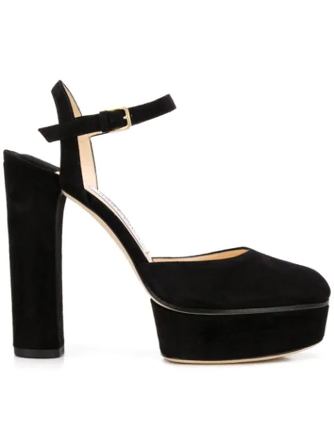 suede platform pumps