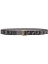 Fendi Ff Print Belt In Grey