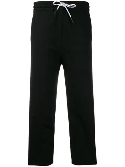 Mcq By Alexander Mcqueen Drawstring Cropped Track Trousers In Black