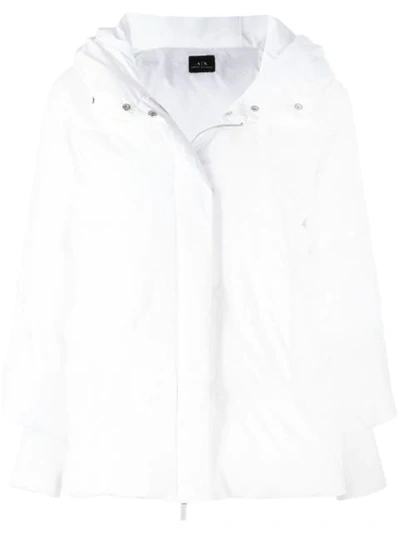 Armani Exchange Hooded Padded Jacket - White
