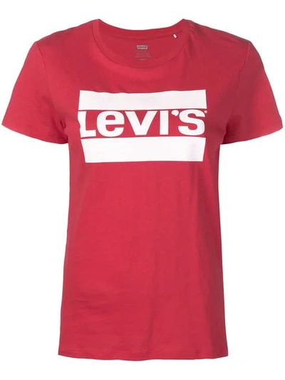 Levi's Logo Print T In Red