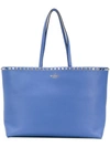 Valentino Garavani Rockstud Shopper Tote Bag In Blue