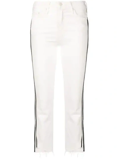Mother Insider Cropped Jeans In White