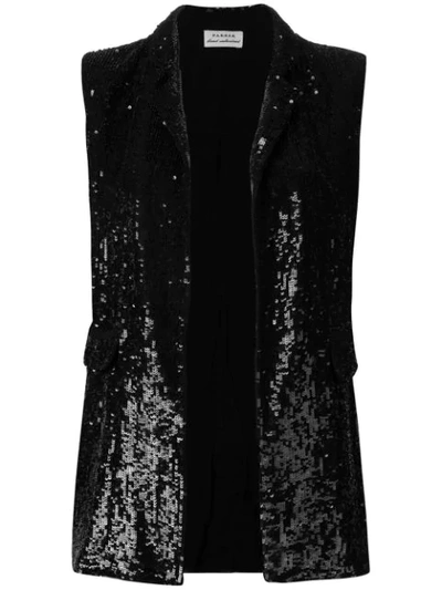 P.a.r.o.s.h Embellished Fitted Waistcoat In Black